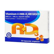 Vitaminum A+D3 Hasco, 2000 j.m. + 400 j.m., kapsułki miękkie, 50 szt.