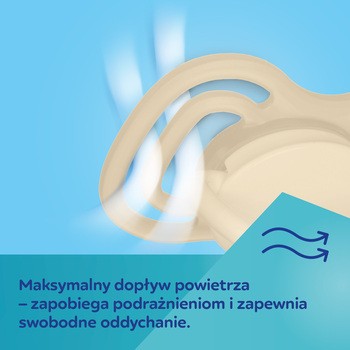 Canpol Babies, smoczek silikonowy DentalAir 18+ symetryczny, nude, 2 szt.