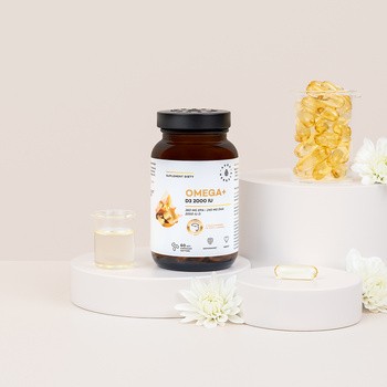 Aura Herbals Omega+Witamina D3 2000 IU, kapsułki miękkie, 60 szt.