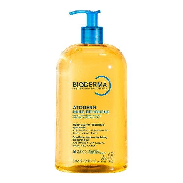 Bioderma Bioderma Atoderm Huile de douche, olejek do kąpieli i pod prysznic do ciała i twarzy, 1000 ml