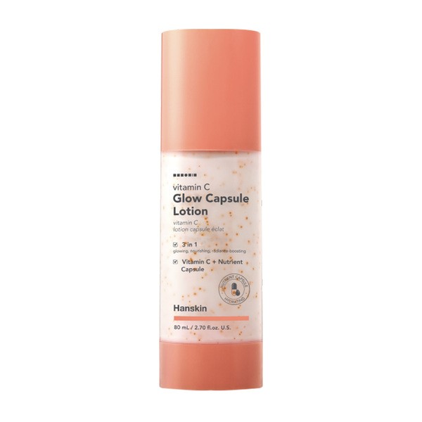 Hanskin Vitamin C Glow Capsule Lotion, leicht Lotion aufhellend mit Vitamin C, 80 ml