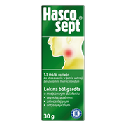 Hascosept, 1,5 mg/g, aerozol do stosowania w jamie ustnej, 30 g