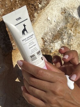 Yope Creamy, naprawczo-kojący krem-opatrunek do rąk, peach, 50 ml