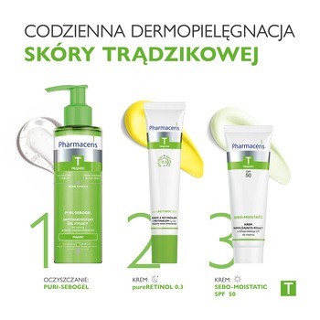 Pharmaceris T pureRetinol 0.3, krem z retinolem i retinalem na trądzik wieku dorosłego na noc, 40 ml