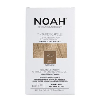 NOAH, farba do włosów, 8.0 Light Blond, 140 ml