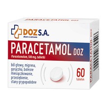 Paracetamol DOZ, 500 mg, tabletki, 60 szt.