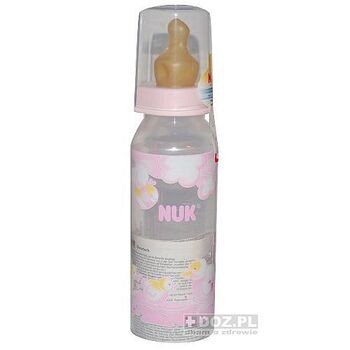 Nuk Baby Rose, butelka PP, smoczek lateksowy, 0-6 m, 240 ml