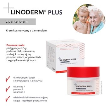 Linoderm Plus, krem z pantenolem, 50 ml