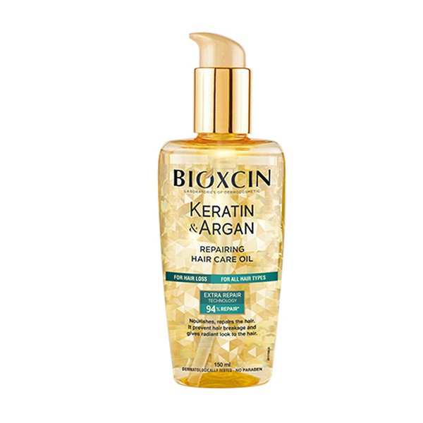 Bioxcin Bioxcin Keratin &amp; Argan, olejek regenerujący do włosów, 150 ml
