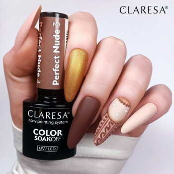Claresa, lakier hybrydowy, Perfect Nude 3, 5 g