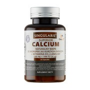 Singularis Calcium naturalny wapń Ovocet + wit. D3, kapsułki, 60 szt.        
