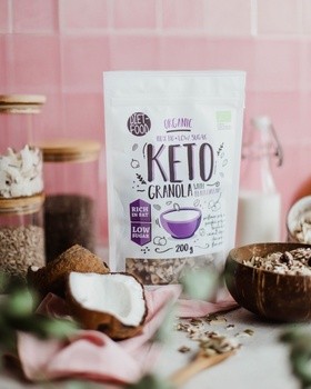 Diet-Food, Bio Granola Keto, Porzeczka, 200 g