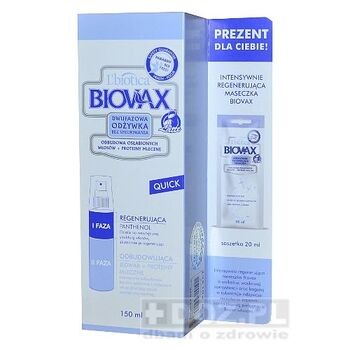 Biovax Latte Quick, dwufazowa odżywka bez spłukiwania, włosy osłabione, 150 ml + 20 ml