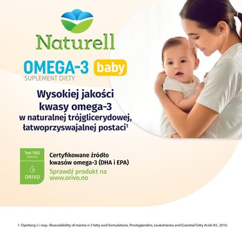 Naturell Omega 3 baby, kapsułki twist-off, 40 szt.