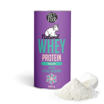 Diet-Food, Whey Protein Izolat, białko serwatkowe z kolagenem, 500 g