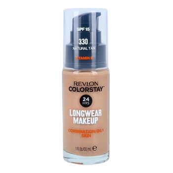 Revlon Colorstay Longwear Makeup SPF 15, podkład z pompką dla skóry tłustej i mieszanej, 330 Natural Tan, 30 ml