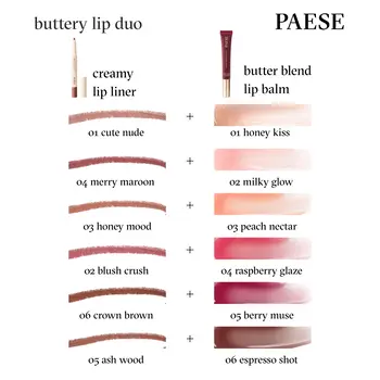 Paese Butter Blend, masełkowy balsam do ust, 02 Milky Glow, 9 ml