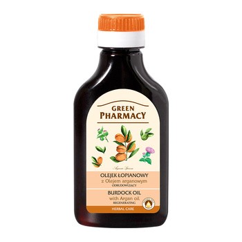 Green Pharmacy, olejek łopianowy z olejem arganowym, odbudowujący, 100 ml