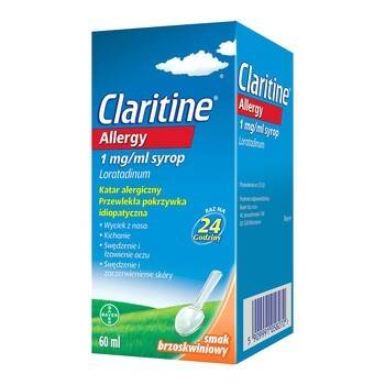Zestaw 2x Claritine Allergy, (1 mg/ml), syrop, 60 ml