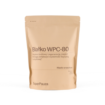 SuperPauza Białko WPC-80 Super wydolność, proszek, masło orzechowe, 750 g
