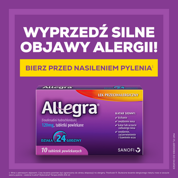 Zestaw 3x Allegra 120 mg, 10 tabl.