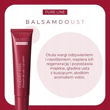 Sylveco Pure Line, balsam do ust, Cherry Kiss, 15 ml