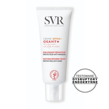 SVR Cicavit+ Creme SPF 50+, krem kojąco-regenerujący z bardzo wysoką ochroną przeciwsłoneczną, 40 ml