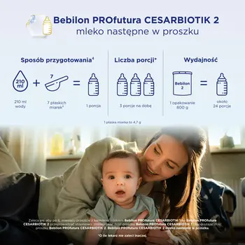 Zestaw 3x Bebilon Profutura Cesar Biotik 2, mleko następne po 6. miesiącu, proszek, 800 g