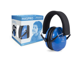 Haspro Kids Earmuffs, nauszniki ochronne dla dzieci i młodzieży, niebieskie, 1 szt.