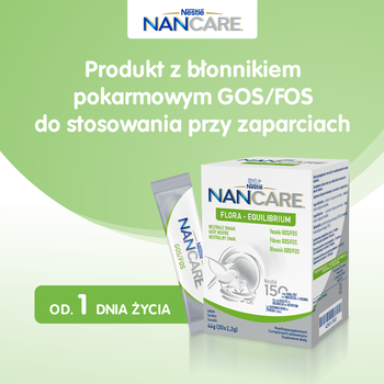 NanCare Flora Equilibrium, proszek, dla niemowląt i małych dzieci, 20 x 2,2 g