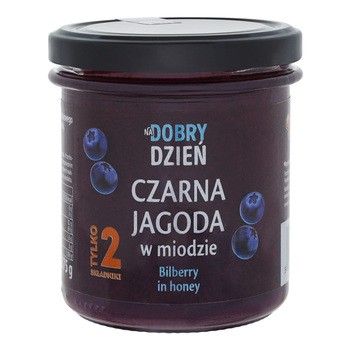 Pszczelarz Kozacki, Na dobry dzień, miód z czarnymi jagodami, 375 g