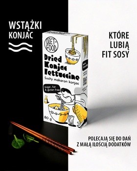 Diet-Food, suchy makaron konjac shirataki, fettucine, 80 g