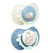 Canpol Lovi, smoczek silikonowy dynamiczny, Night&Day Boy, 0-6m, 2 szt.