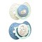 Canpol Lovi, smoczek silikonowy dynamiczny, Night&Day Boy, 0-6m, 2 szt.