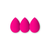Ibra Makeup Blender Sponge, gąbeczki do makijażu, różowe, 3 szt.
