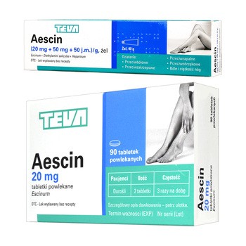 Zestaw Aescin, tabletki + żel