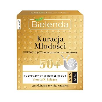 Bielenda Kuracja Młodości, liftingujący krem przeciwzmarszkowy 50+, 50 ml