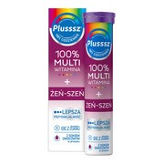 Plusssz 100% Multiwitamina + Żeń-Szeń, tabletki musujące, 20 szt. https://azcdn.doz.pl/image/d/product/5c71567e-scale-180x180.png