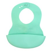 BabyOno, miękki śliniak z kieszonką i regulowanym zapięciem, zielony, 6 m+, 1 szt. https://azcdn.doz.pl/image/d/product/5b080215-scale-180x180.png