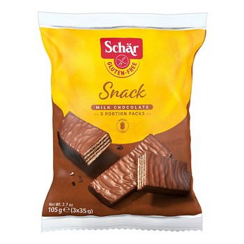 Schar, Snack, wafle w polewie czekoladowej bezglutenowe, 105 g