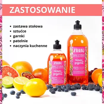 Zielko, Płyn do mycia naczyń, różowy grejpfrut, 500 ml