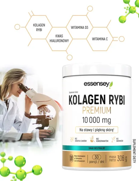 Рыбий коллаген Essensey Premium 10000 мг, для суставов и кожи, порошок, нейтральный вкус, 306 г — фото 2