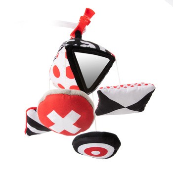 Canpol Babies Sensory Toys, kontrastowa karuzelka podróżna do wózka/fotelika, 1 szt.