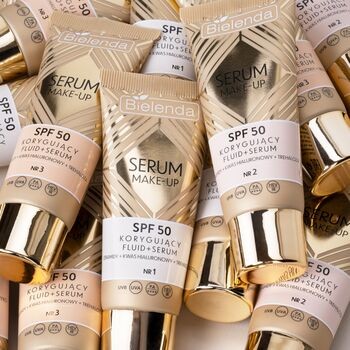 Bielenda Serum Make-up, korygujący fluid+serum SPF50 do każdego typu cery, nr 3, 30 g