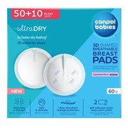 Canpol Babies Ultra Dry, oddychające ultrachłonne wkładki laktacyjne 3D, 60 szt. (50 + 10 GRATIS) https://azcdn.doz.pl/image/d/product/ab80bbe5-scale-180x180.png