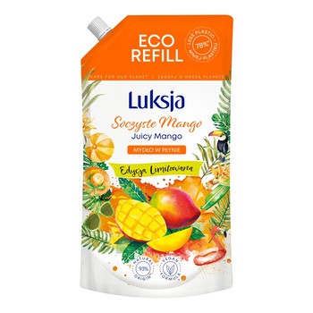 Luksja, mydło w płynie, Soczyste Mango, refill, 900 ml