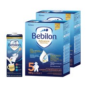 Zestaw 2 x Bebilon Advance Pronutra 5, Junior, formuła na bazie mleka dla przedszkolaka, proszek, 1000 g (2 x 500 g) + 	Bebilon Junior, gotowa do picia wzbogacona formuła na bazie mleka, od 2. do 6. roku życia, 1l https://azcdn.doz.pl/image/d/product/5936d38f-scale-180x180.png