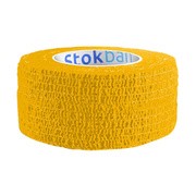 StokBan bandaż elastyczny, samoprzylepny, 4,5 m x 2,5 cm, żółty, 1 szt.