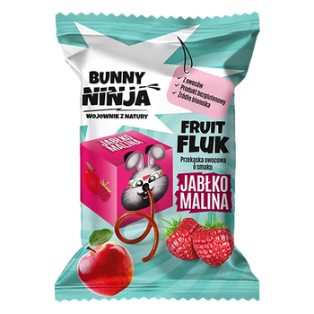 Bunny Ninja, Fruit Fluk, przekąska owocowa o smaku jabłko-malina, 15 g