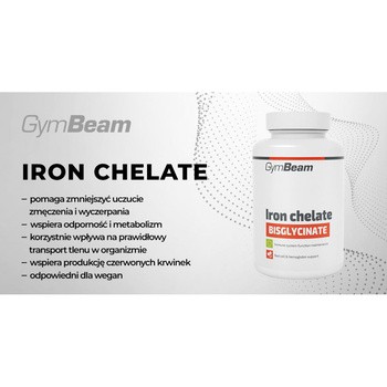 GymBeam Chelat żelaza, kapsułki, 90 szt.